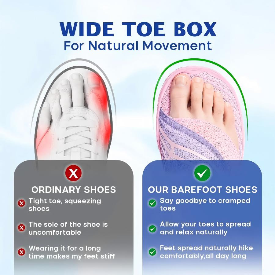 Roomy toe box